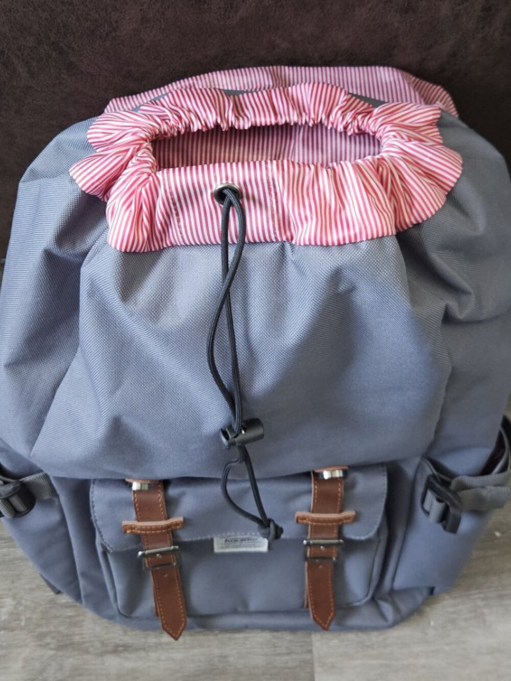 Kaukko gray canvas backpack - Picture 4 of 4